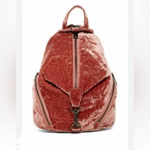 Rebecca Minkoff Julian Pink Velvet Backpack